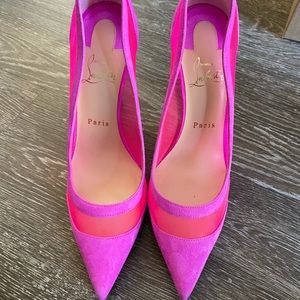 "Galavati" hot pink Christian Louboutin high heels